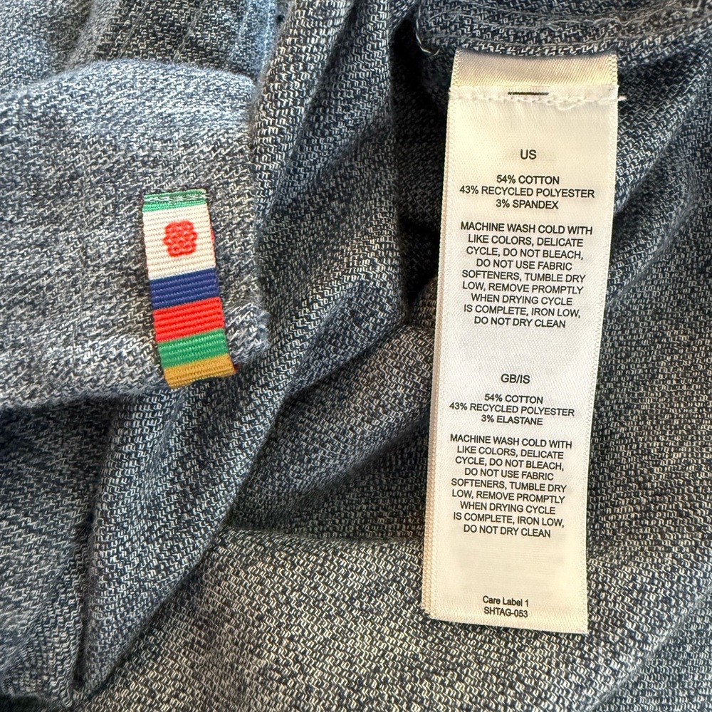 Sherpa Men's Blue Button-Up Shirt - Picture 5 of 5